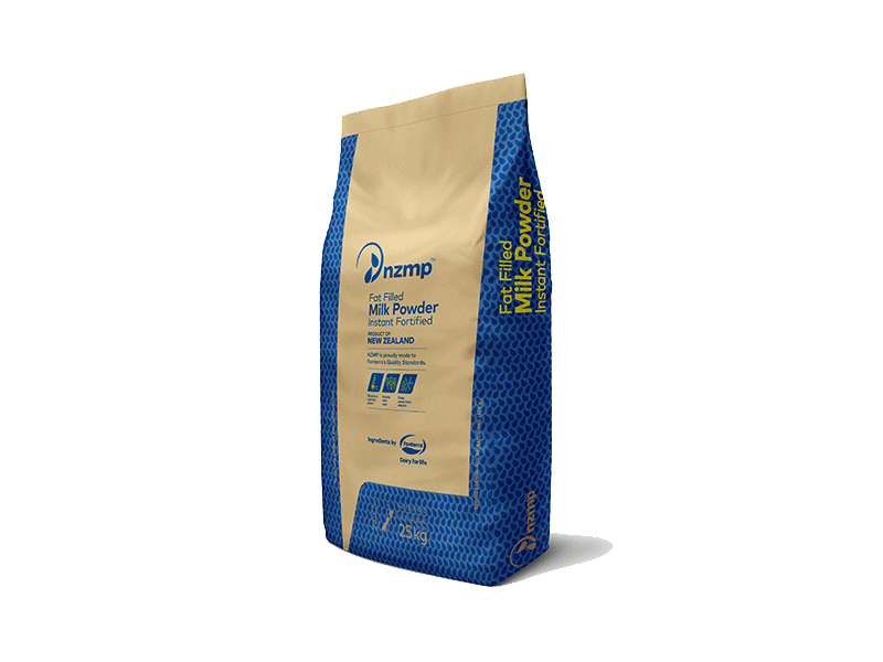Fat filled milk powder bag