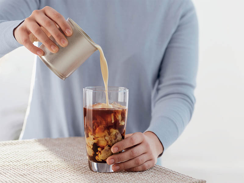 Evaporated Milk in Glass