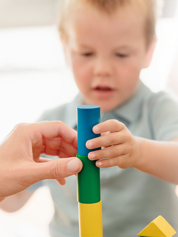 Child with Building blocks