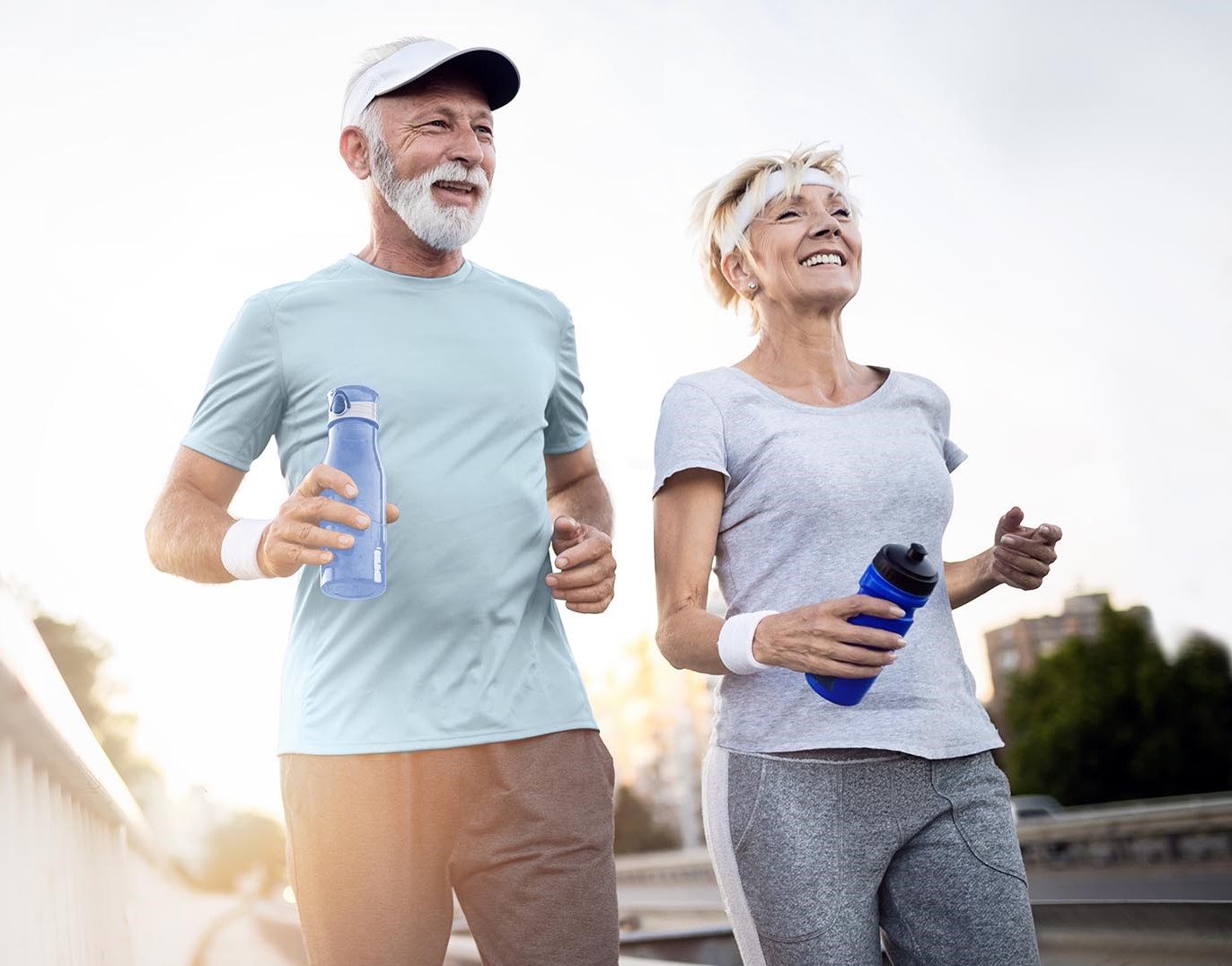 Healthy agers jogging